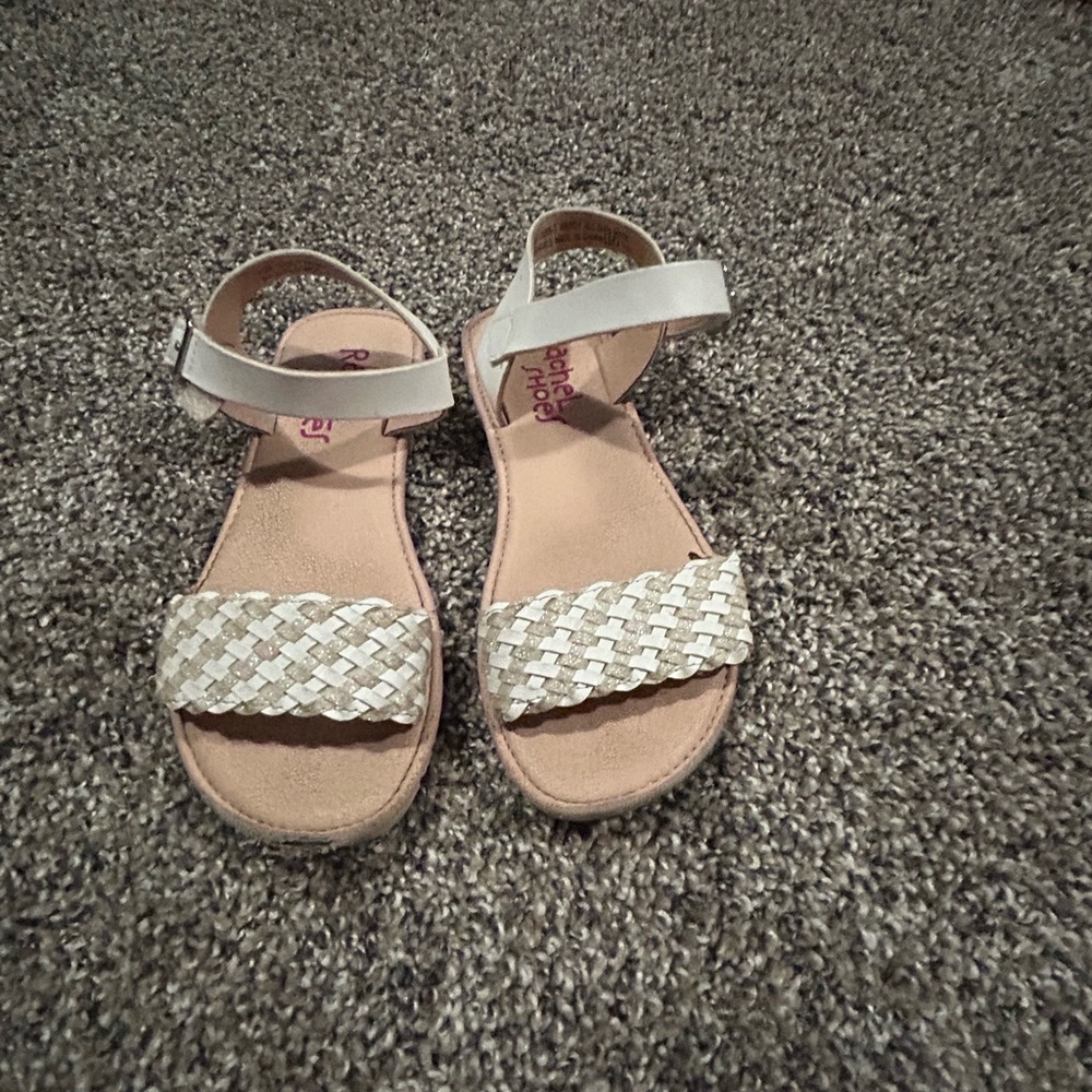 Rachel Shoes White Braided Strap Girls' Sandals